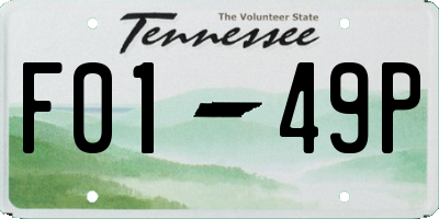 TN license plate F0149P