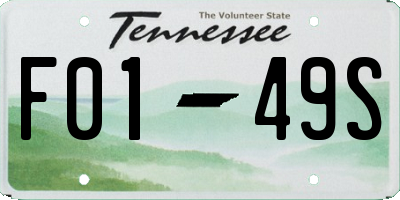 TN license plate F0149S
