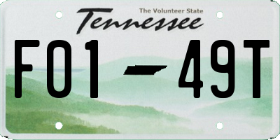 TN license plate F0149T