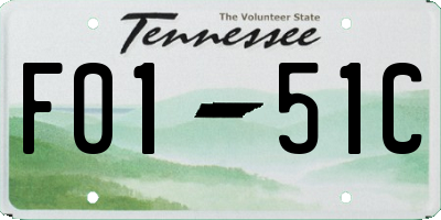 TN license plate F0151C