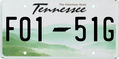TN license plate F0151G