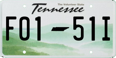 TN license plate F0151I