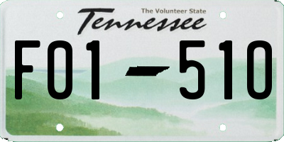 TN license plate F0151O
