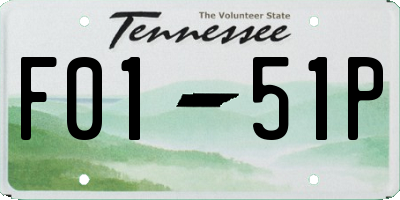 TN license plate F0151P