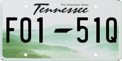 TN license plate F0151Q