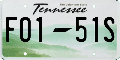 TN license plate F0151S