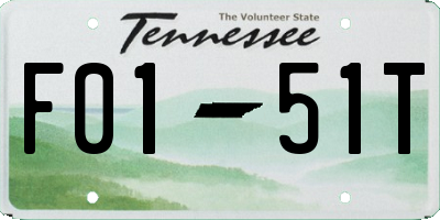 TN license plate F0151T