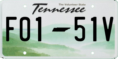 TN license plate F0151V