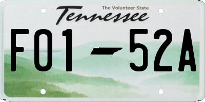 TN license plate F0152A