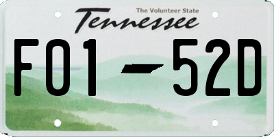 TN license plate F0152D