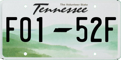 TN license plate F0152F