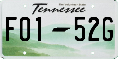 TN license plate F0152G