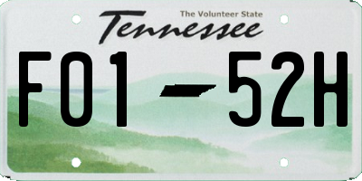 TN license plate F0152H
