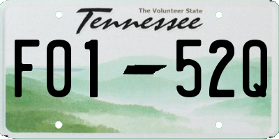TN license plate F0152Q
