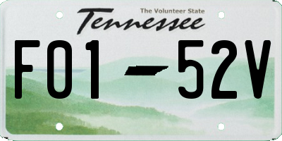 TN license plate F0152V