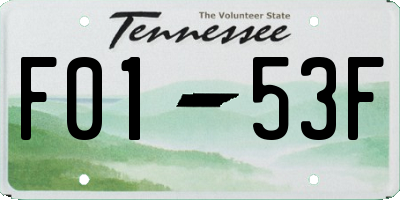 TN license plate F0153F