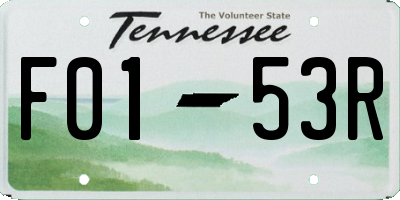TN license plate F0153R