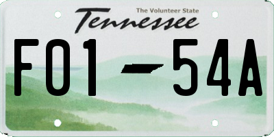 TN license plate F0154A