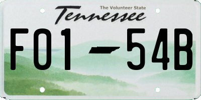 TN license plate F0154B