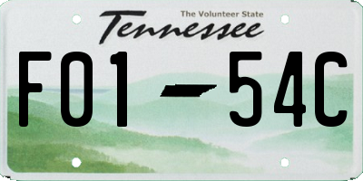 TN license plate F0154C