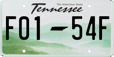 TN license plate F0154F