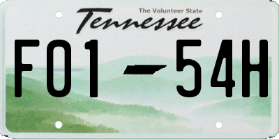 TN license plate F0154H