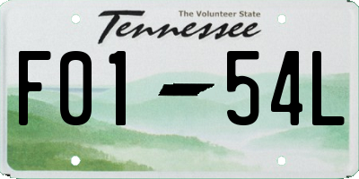 TN license plate F0154L