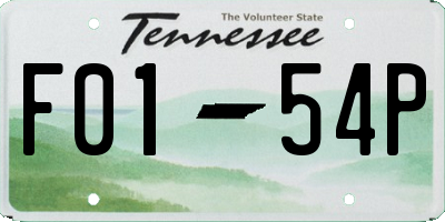 TN license plate F0154P