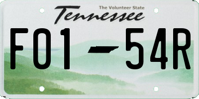TN license plate F0154R