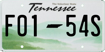 TN license plate F0154S