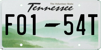 TN license plate F0154T