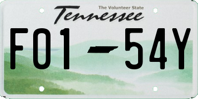 TN license plate F0154Y
