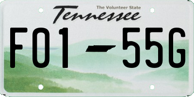 TN license plate F0155G