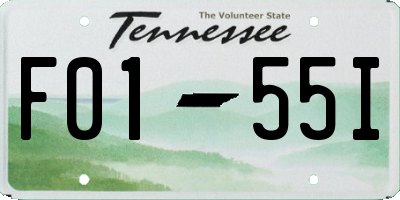 TN license plate F0155I