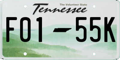TN license plate F0155K