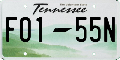 TN license plate F0155N