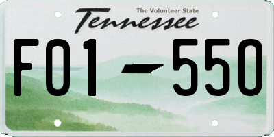 TN license plate F0155O