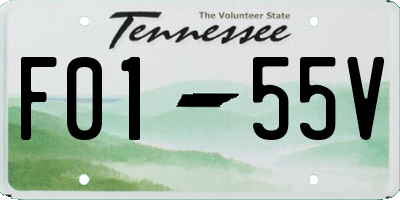 TN license plate F0155V