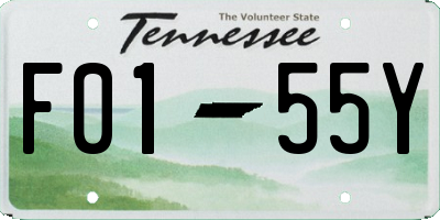 TN license plate F0155Y