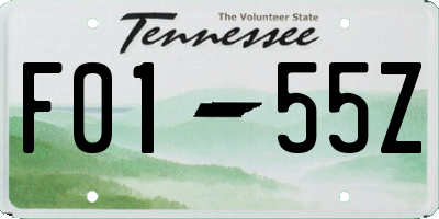TN license plate F0155Z