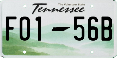 TN license plate F0156B