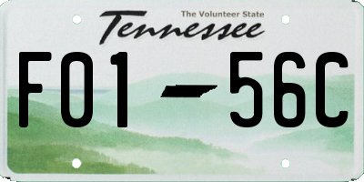 TN license plate F0156C