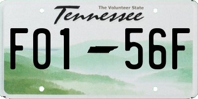 TN license plate F0156F