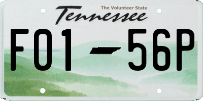 TN license plate F0156P