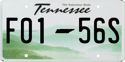 TN license plate F0156S