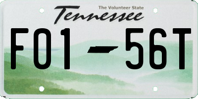 TN license plate F0156T