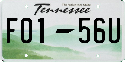 TN license plate F0156U