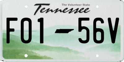 TN license plate F0156V