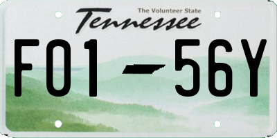 TN license plate F0156Y