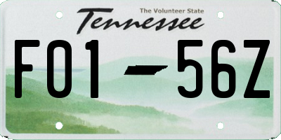 TN license plate F0156Z